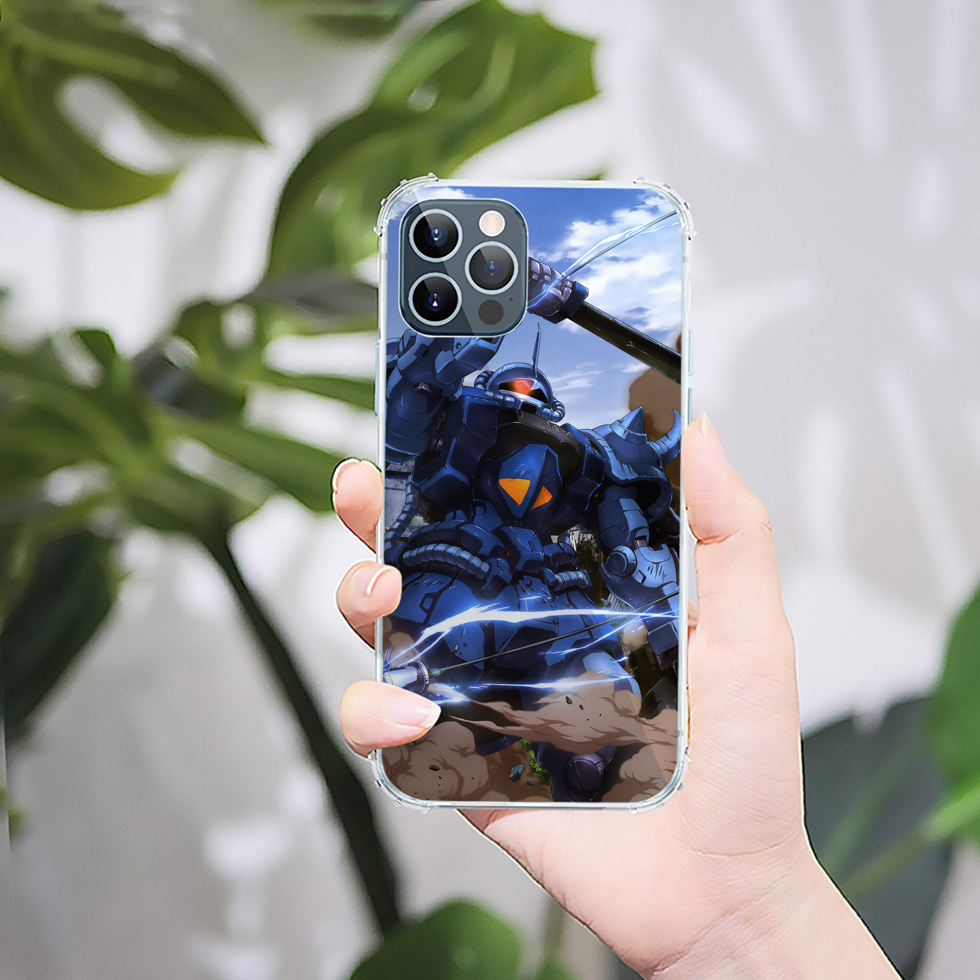 （画像用） 機動戦士ガンダム Mobile Suit Gundam 【iPhone 12シリーズ対応】透明スマホケース（クリアソフトケース）